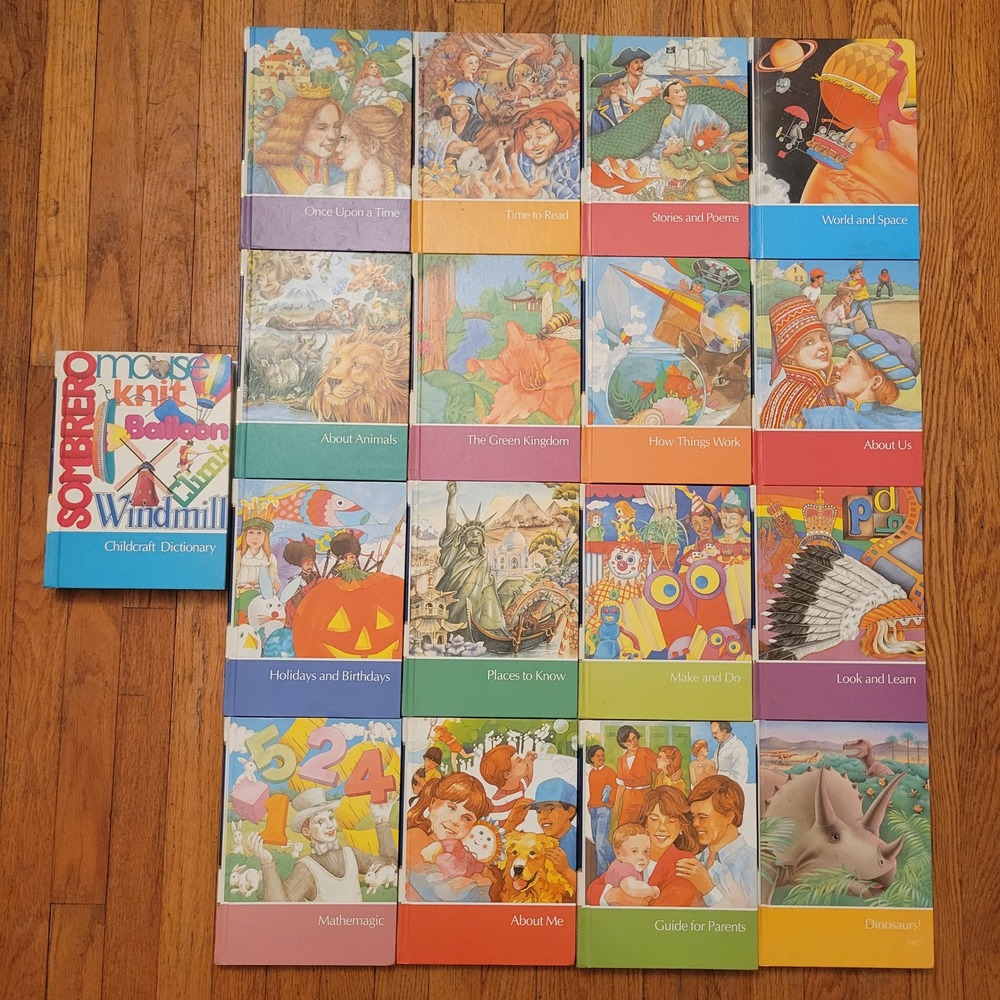 1987 Childcraft Book Set 17 Book Set Home School Teacher Summer Reading Educatio